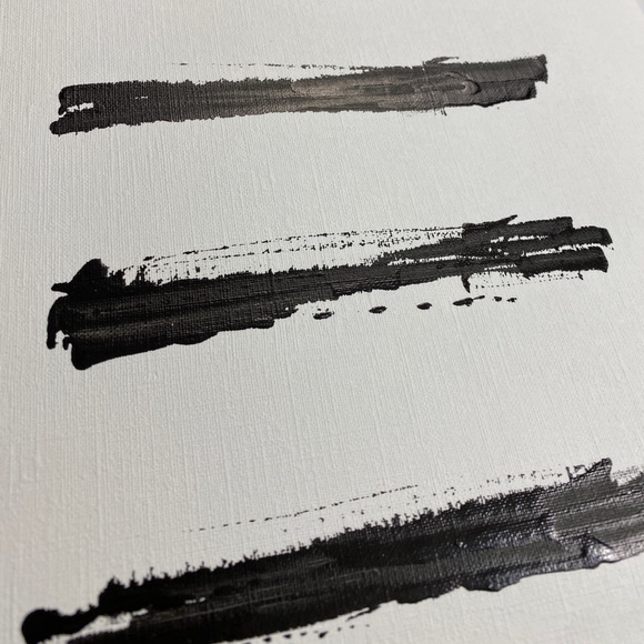 Abstract Acrylic Original Painting On Canvas Paper 9X12 Wall Art Black White - Picture 3 of 5